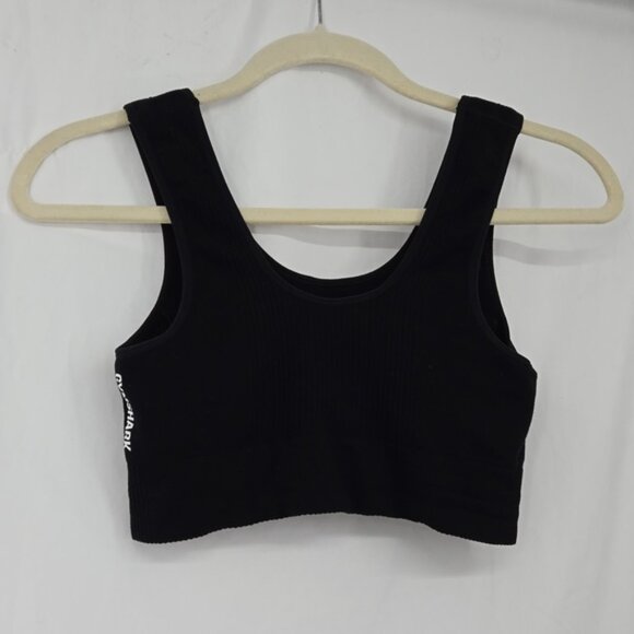 Gymshark Dames Power Down Croplette Black Power Down Sports Bra Size M - Picture 4 of 8